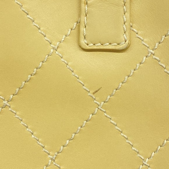 CHANEL Lambskin Beige Tote Bag Wild Stitch 23.5cm x 23cm - Picture 13 of 15